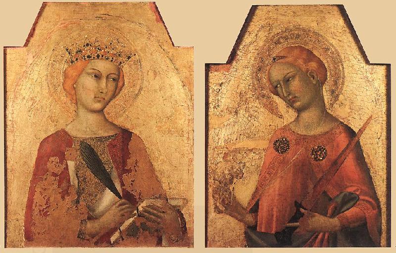 Simone Martini St Catherine and St Lucy